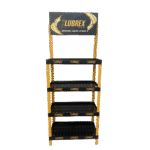 Heavy-Duty Lubricant Oil Display Stand Plastic Retail Rack for Motor Oil Bottles | Bosen Plastic