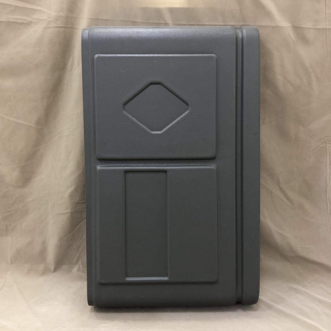 An outdoor heat pump unit enduring sunny and rainy weather