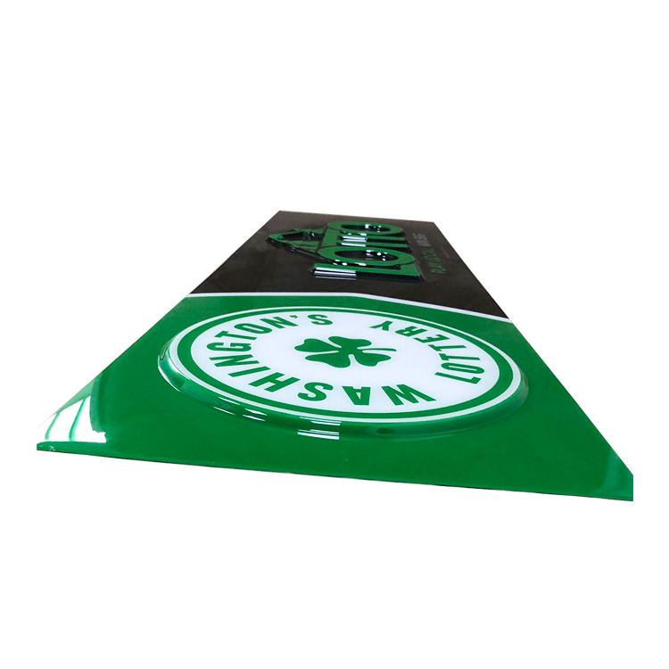 Vacuum formed plastic sign