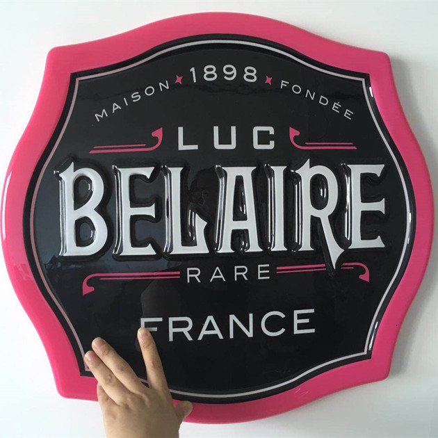 Premium wine brand light box with perfect logo alignment