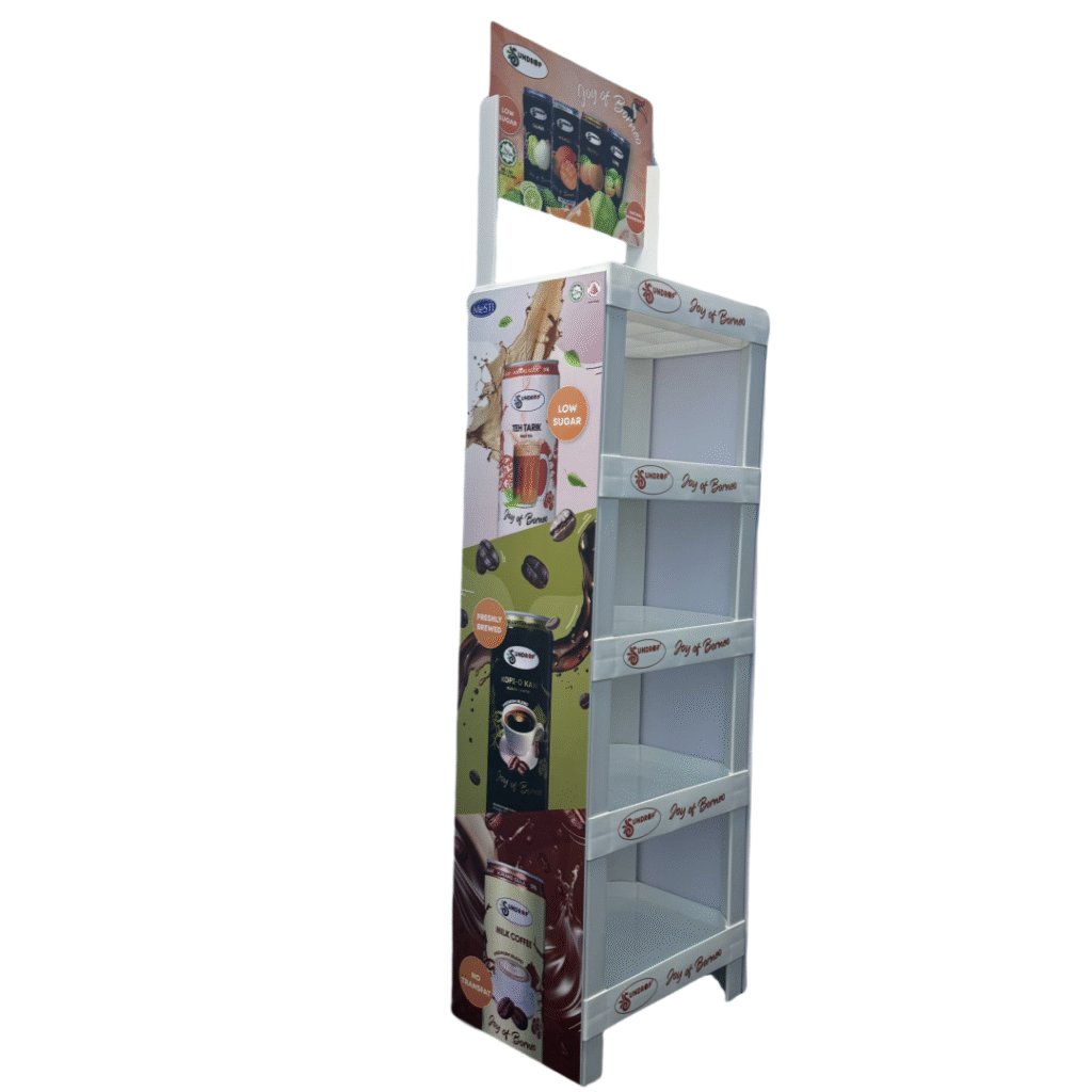 5-Tier Plastic Beverage Display for Store Promotions - Multi-Size ...