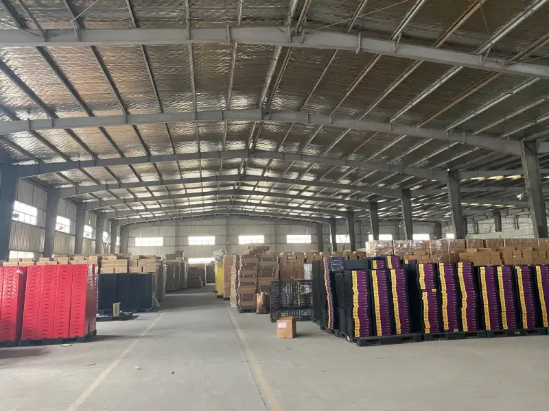 Production workshop with advanced equipment and workers