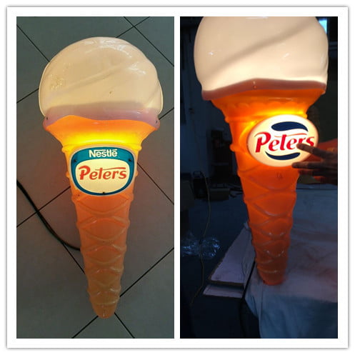 Ice Cream Shaped LED Light Box – Vacuum Formed Display Sign for Stores