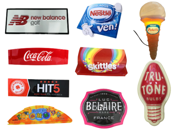 Vacuum formed light covers and thermoforming signage