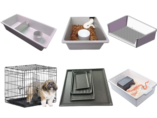 Pet care plastic trays and containers