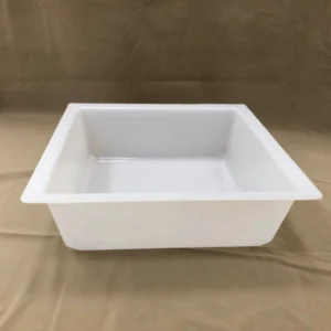 Storage Bin White ABS Plastic – Durable Clothing Chain Store Organizer