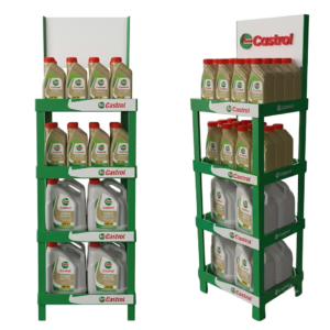 engine oil display rack
