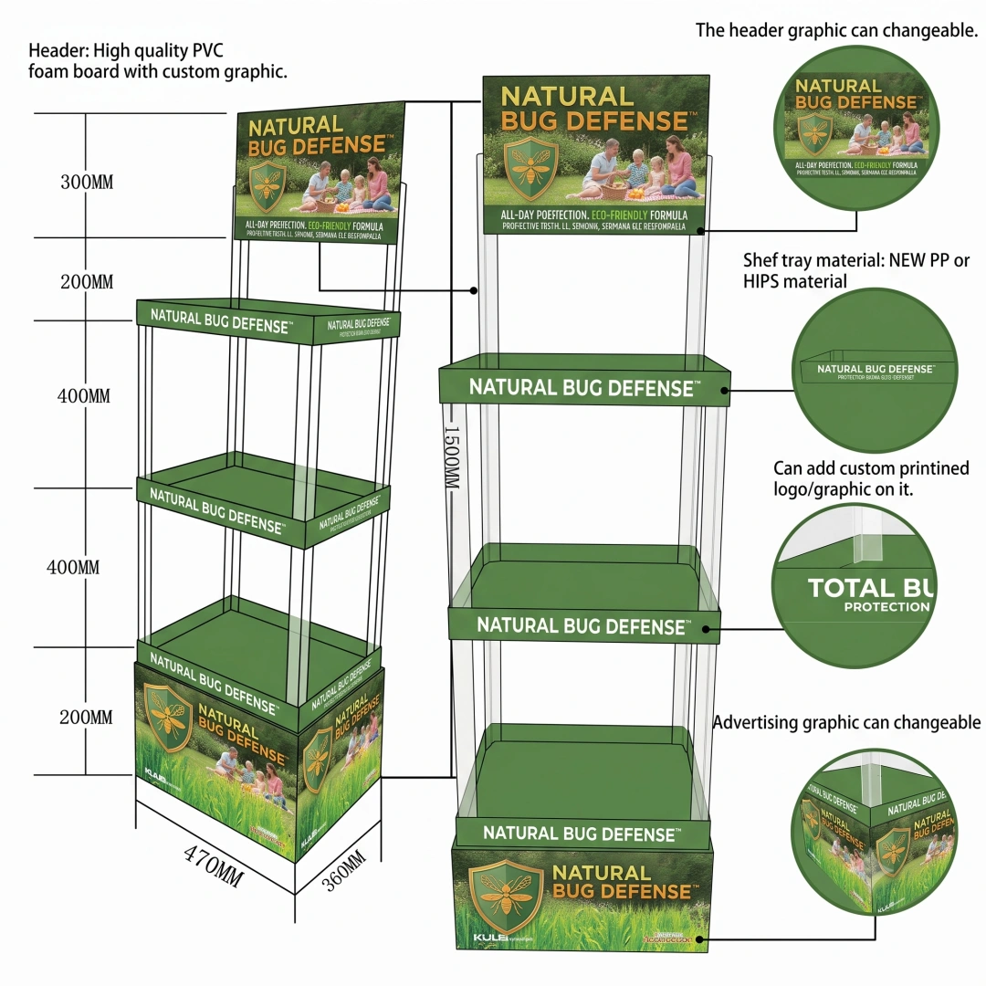 Standard Floor Display Rack for Retail Store
